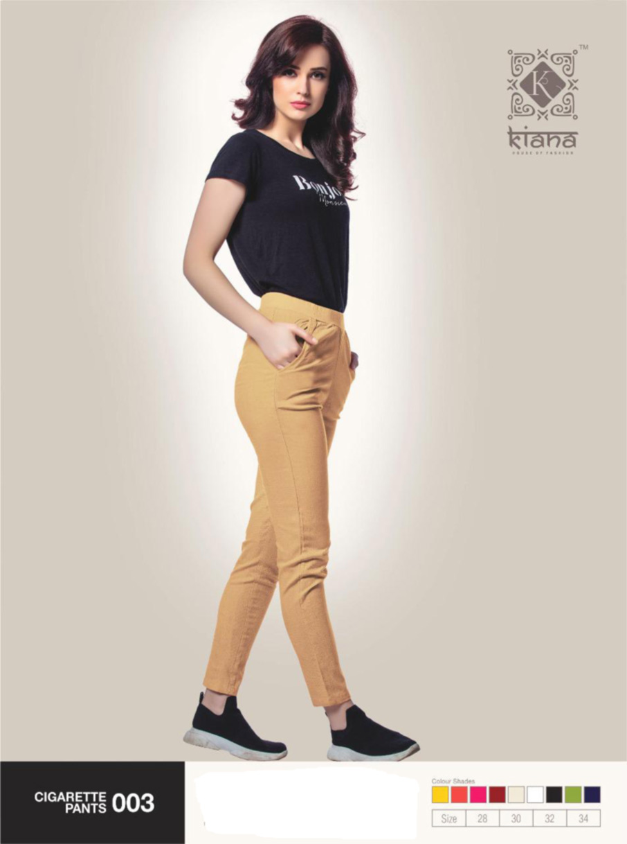 Wholesale Cotton Lycra Cigarette Pant Wholesale Cotton Lycra Cigarette Pant